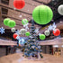 ADLKGG Round Hanging Paper Lanterns Decorations for Party Wedding Birthday Baby Showers Christmas Supplies, Red 12'',10'', 8'', 9 Pack