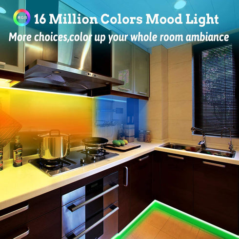 LED Strip Lights,32.8ft RGB 300LEDs Waterproof Light Strip Kits with infrared 44 Key, Suitable for Room,TV, Ceiling, Cupboard Bar Home Decoration