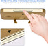 Digital Alarm Clock,6.5 Inch LED Mirror Electronic Clocks,with 2 USB Charging Ports,3 Adjustable Brightness,Snooze,12/24H,for Bedroom Home Office(Gold)