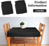 Cocktail Table Covers Spandex Square Table Cloth Stretchable Fitted Tablecloth Elastic Edge Card Table Cover Cover for Square Table Home Kitchen Coffee Bar Supplies, 34 x 34 Inch (Black, 2)