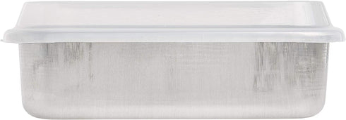 Nordic Ware Natural Aluminum Commercial Square Cake Pan with Lid, Exterior 9.88 x 9.88 Inches