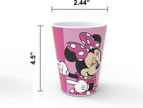 Zak Designs Kids Dinnerware Set Disney Minnie Mouse, Includes Plate, Bowl, and Tumbler, Non-BPA Made of Durable Melamine Material and Perfect for Kids (3-Piece Set)