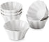 DOWAN 8 oz Ramekins, Ramekins 8 oz Oven Safe for Baking Creme Brulee Porcelain Ramekins, Dishwasher and Microwave Safe, Flower-Shaped Condiments Cups, Set of 6, White
