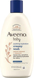 Aveeno Baby Soothing Hydration Creamy Body Wash with Natural Oatmeal for Dry & Sensitive Skin, Hypoallergenic, Fragrance, Paraben & Tear Free Formula, 8 Fl Oz
