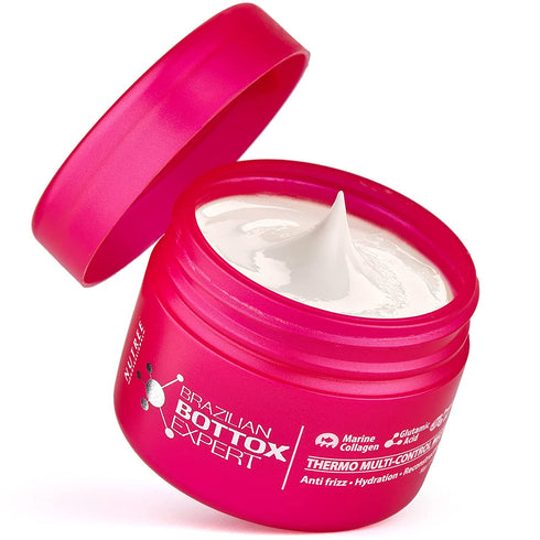 Hair Bottox Expert Thermal Mask - Contains Marine Collagen and Almond Oil - Formaldehyde-Free - Repairs the Hair Elasticity and Flexibility, Softens, Moisturizers, Adds Shine (Brazilian 2.82 oz)
