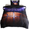 HTgroce 3D Basketball Court Comforter Quilt Set for Teen Boys Girls Twin Size(68''x86''),2PCS,1 Quilt+1 Pillow Sham