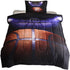 HTgroce 3D Basketball Court Comforter Quilt Set for Teen Boys Girls Twin Size(68''x86''),2PCS,1 Quilt+1 Pillow Sham