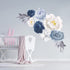 WALPLUS Peony Flowers Rose Wall Decals Peel and Stick Wall Sticker Oversized Murals for Home Bedroom Nursery Room Floral Transparent Wall Decor