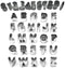 Cookie Cutter Stainless Steel Alphabet Letter Number 0 to 10 Shape Cookie Cutter Mold DIY Cake Molds with Storage Box,Pack of 37 Pcs