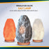 Himalayan Glow Natural Grey Salt Lamp,Night Light,Hand Carved Crystal Salt Lamp with Neem Wooden Base,Salt Lamp Bulb,(ETL Certified) Dimmer Switch | 5-7 LBS (2 Extra Bulbs)
