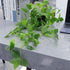WXBOOM 1 Pack Artificial Hanging Plant 2.84Ft Fake Potted Plant Fake Ivy Vine for Home Shelf Indoor Outdoor Garden Decor (with Black Plastic Pot)