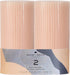 Main + Mesa Unscented Ribbed Pillar Candles, Set of 2, 3"x6", Blush Taupe