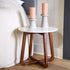 Main + Mesa Unscented Ribbed Pillar Candles, Set of 2, 3"x6", Blush Taupe