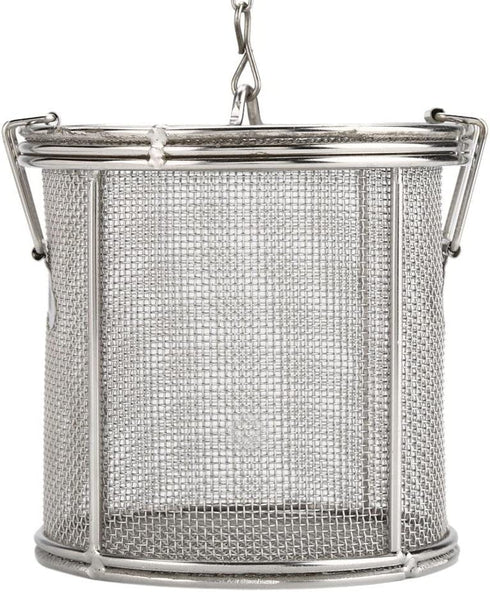 Tea Ball Infuser, Stainless Steel Spice Seasoning Strainer Tea Ball Strainer Soup Seasonings Separation Basket Spice Filter Kitchen Tools, Silver (10×10cm)