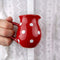 Handmade Red and White Polka Dot Small 150ml/5oz Ceramic Creamer, Milk Jug, Pourer, Pitcher Jug, Pottery Housewarming Gift for Tea Coffee Lovers by City to Cottage®