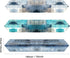 GALMAXS7 Modern Art Table Runner Farmhouse Style Burlap Table Runner Blue and Grey Abstract Art Table Runners for Farmhouse Kitchen, Dinner Holiday Parties Wedding Decor - 13 X 90 Inch