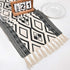 Boho Table Runners with Tassels Rustic Bohemian Woven Table Runner for Summer, Spring Holiday, Catering Events, Dinner Parties, Wedding, Indoor and Outdoor Parties, 14" x 70" (Black White, 14" x 108")