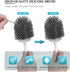 Toilet Bowl Brush Holder Set: 2 Pack Silicone Deep Cleaning Toilet Cleaner Brush for Bathroom - Compact Toilet Scrubber Accessories with Caddy for Bathroom Decorative - White