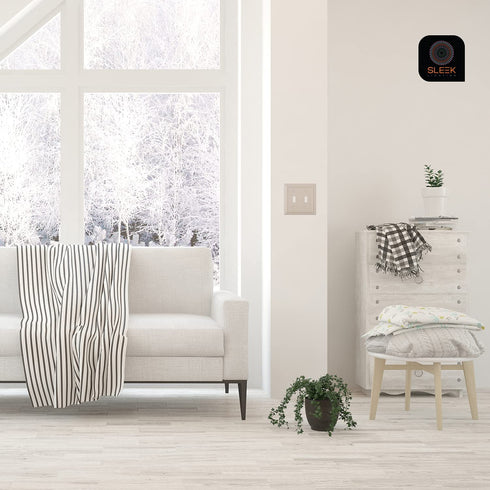 Pack of 4 of Wall Plate Outlet Switch Covers by SleekLighting | Classic Ivory Architecture Wall plates| Variety of Styles: Rocker/Receptacle/Toggle / & Combo | Size: (1 Duplex)