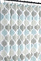 Universal Bathroom Fabric Shower Curtain for Men or Women: Earth Tones of Brown, Taupe, Slate Blue and Aqua (Brown, Turquoise, Beige, Taupe, Grey, White)