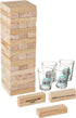 Game Night Tipsy Tower Drinking Game | Adult Party Game Set with 54 Stacking Wooden Blocks & 4 Durable Lead-Free Shot Glasses | Great Gift Idea for 21st Birthday, Bachelor & Bachelorette Party & More