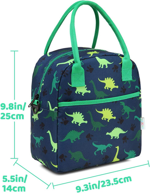 Lunch Box Bag for Kids,VASCHY Insulated Lightweight Lunch Box Tote for Toddler Boys and Girls School Daycare Kindergarten Dinosaur