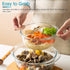 Clear Round Glass Casserole by NUTRIUPS | With Lid, Heat, Cold and Shock Proof,Oven, Freezer and Dishwasher Safe,0.65 L