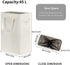 Chrislley 45L Slim Laundry Hamper Thin Laundry Basket with Handle Foldable Dirty Clothes Basket Durable Laundry Storage Organizer Bathroom Corner Narrow (22 inches , beige)