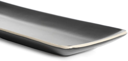 Gibson Elite Soho Lounge Dinnerware Set, (2) Platter, Matte Black