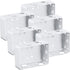 6 Pcs Blind Brackets 2 Inch Low Profile Box Mounting Bracket White Color Window Blinds Headrail Bracket