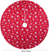 Amidaky Christmas Tree Skirt Small 36 Inches Double Layers Red and White Snowflake Carpet for Holiday Party Decorations Xmas Ornaments