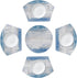 Abstract Grey Blue Round Table Placemats Set of 5 Modern Wedge Table Mats with Centerpiece Heat Resistant Washable Place mats for Indoor Outdoor Kitchen Dinning Table Decoration