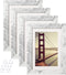 BAIJIALI 5x7 Picture Frame Distressed White Wood Pattern Set of 4 with Tempered Glass,Display Pictures 4x6 with Mat or 5x7 Without Mat, Horizontal and Vertical Formats for Wall and Table Mounting