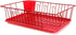 Mega Chef Dish Rack with 14 Plate Positioners and A Detachable Utensil Holder, Red