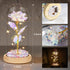 Artificial Flowers Rose Gift for Her - Light up Galaxy Rose Led Flower Dome Beauty Beast Rose Preserved Roses in Glass Dome Valentine's Day,Birthday,Mother's Day,Anniversary,Wedding Gifts Ideas