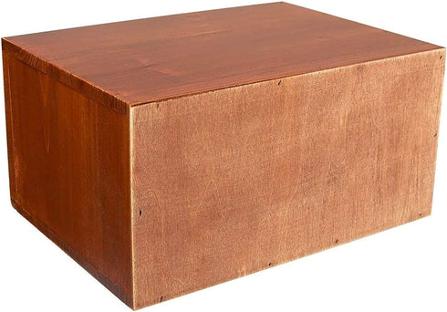 Small Wooden Storage Box with Drawers, Desk Organizer, Vintage French Design (9.75 x 7 x 5 In)