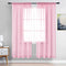 KEQIAOSUOCAI Sheer Baby Pink Curtains Sets for Kids Girls Nursery Room Bedroom Solid Voile Sheer Panels Rod Pocket Draperies for Home Decor 52 Inch x 72 Inch Set of 2