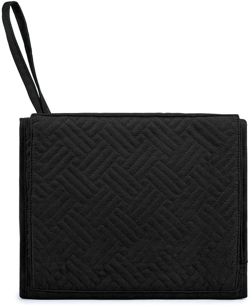 BAGSMART Travel Hanging Jewelry Organizer Case Foldable Jewelry Roll with Hanger for Journey-Rings, Necklaces, Bracelets, Earrings, Black