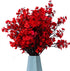 Babys Breath Silk Flowers 6 Bundle Red Flowers Gypsophila Fake Baby's Breath European Artificial Flowers with Stem Real Touch Artificial Gypsophila for Christmas Home Wedding DIY Flowers Party Decor