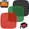 3 PCS Reusable Air Fryer Liners,Square Air Fryer Silicone Liners for Air Fryer Basket,Non-Stick Air Fryer Accessories Basket Mats Replacement for Parchment Paper, BPA Free. (Black Red Green, 8.5 in)