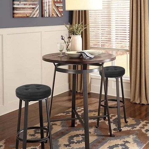 baibu Bar Stool Cushions, Super Breathable Round Bar Stool Covers Seat Cushion Round with Elastic Black 13" - One Cushion Only