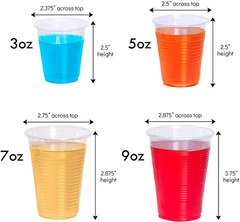 7 oz Disposable Clear Plastic Cups 400 Count