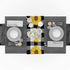Linen Table Runner for Dining Table,Farm Sunflower Buffalo Plaid Black and White Machine Washable Table Top Covers 72 Inches for Home Kitchen Wedding Party Outdoor Decor