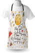 Lunarable Star Apron, I Love You to The Moon and Back Romantic Words Cartoon Planets Moon Astronauts, Unisex Kitchen Bib with Adjustable Neck for Cooking Gardening, Adult Size, Mustard Brown