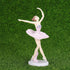 LIOOBO Pack of 3 Ballerina Statue Desktop Ornament Plastic Dancing Girl Crafts Figurines Pink