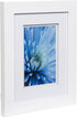 Snap 8x10 Flat Double Mat for 5x7 Photo, Wall Mount & Tabletop Picture Frame, 5" x 7", White