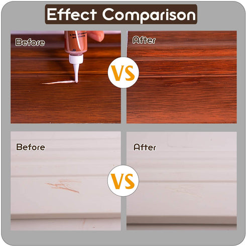 NADAMOO Wood Furniture Repair Kit Wood Filler Scratch Repair Furniture Touch Up Kit Cover Surface Scratch for Wooden Floor Table Door Cabinet Veneer, 12 Dark Color Kit Black White Gray Oak