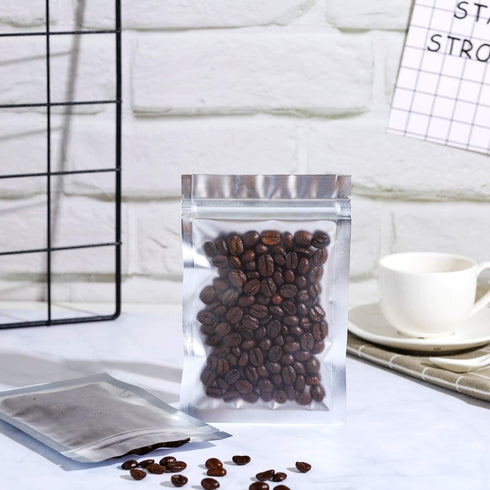 100 Pieces Storage Bags Holographic Packaging Bags Storage Bag for Food Storage (Silver, 2.5 x 7.9 Inch)