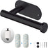 Heavy-Duty Calegency Self Adhesive Toilet Paper Holder, SUS304 Wall Mounted Toilet Roll Holder Drilling Optional, Matt Black Bathroom Toilet Paper Rack