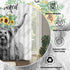 Cow Shower Curtain, Farmhouse Highland Cow Shower Curtain Funny Farm Animal Cattle Bull Cow Floral on Marble Fabric Shower Curtain Get Naked Shower Curtain Country Bathroom Set with Hooks, 72X72 Inch